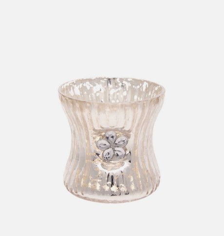 Buy Silver Mirror Tealight Candle Holder by Shearer Candles